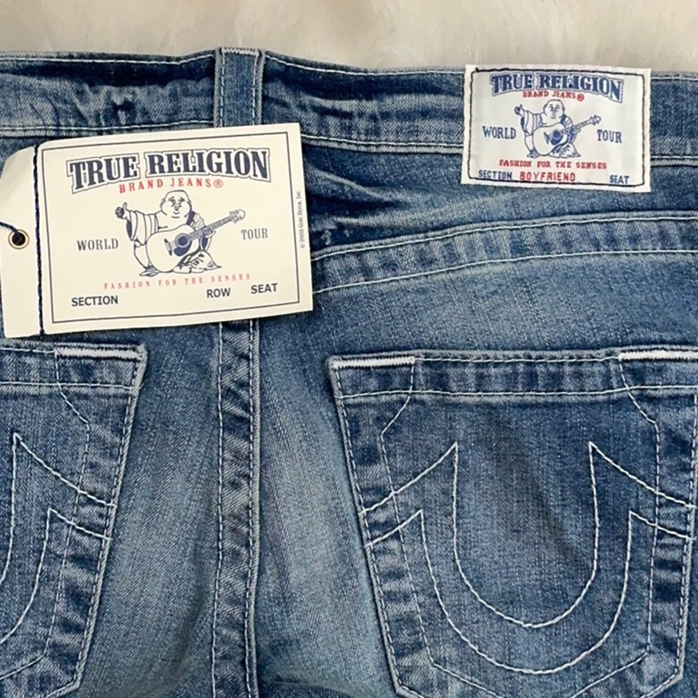 NWT True Religion‎ Jeans - CRMN DeadMani Walking wash - Boyfriend cropped sz 25